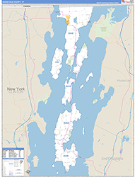 Grand Isle County, VT Wall Map Zip Code Basic Style 2026